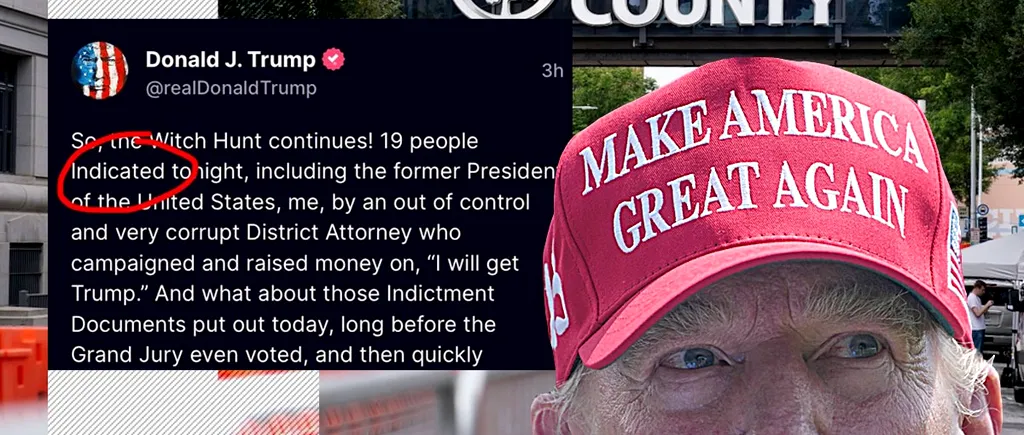 „Indicat” în loc de „inculpat”. DONALD TRUMP se apără pe Truth Social cu greșeli de scriere