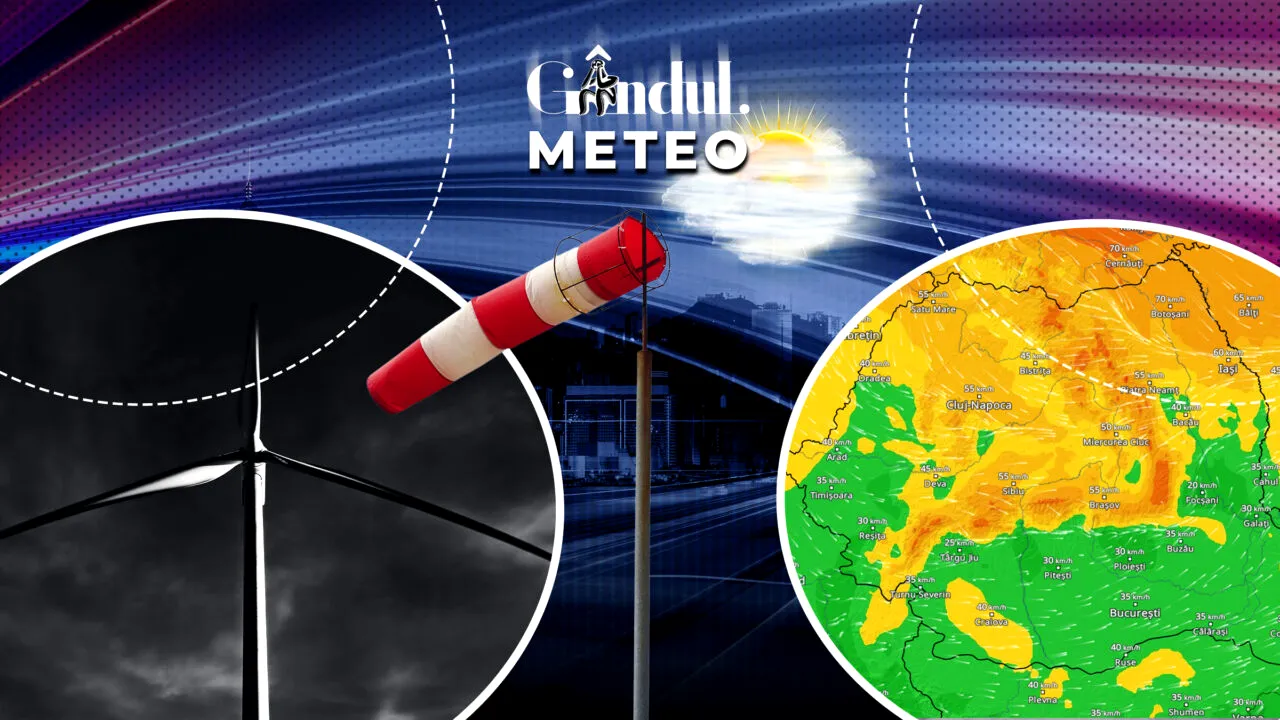 România, sub cod galben și portocaliu. Unde vor fi cele mai puternice intensificări ale vântului. ANM, noi informații pentru Gândul