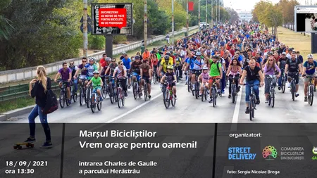 Biciliștii protestează în Capitală, printr-un marș de două ore, cu posibie restricții de trafic. Care este traseul