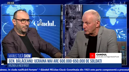 VIDEO | Gen (R) Virgil Bălăceanu: „Ucraina are, în acest moment, un număr de 600.000 - 650.000 de soldați”