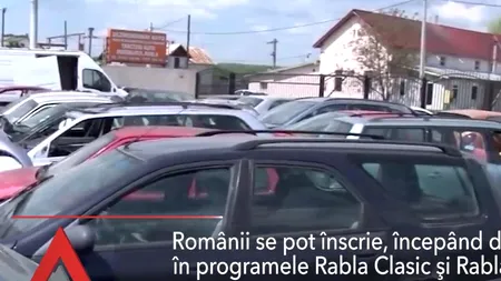 Programul Rabla Clasic. Programul Rabla Plus. Doritorii se pot înscrie la producătorii validați pentru a-și cumpăra mașini noi