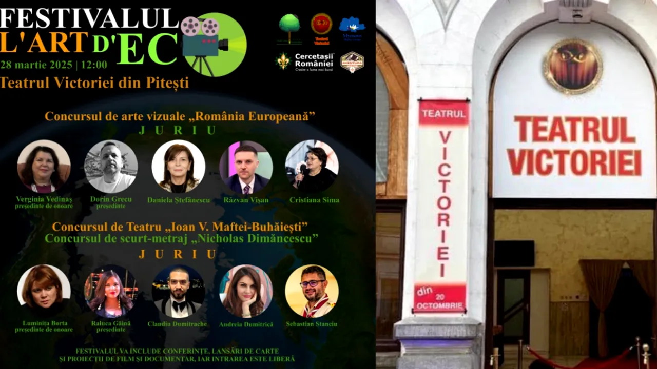 Festivalul L’art d’Eco 2025, la Teatrul Victoriei din Pitești. Care sunt cele trei secțiuni ale concursului destinat elevilor de gimnaziu