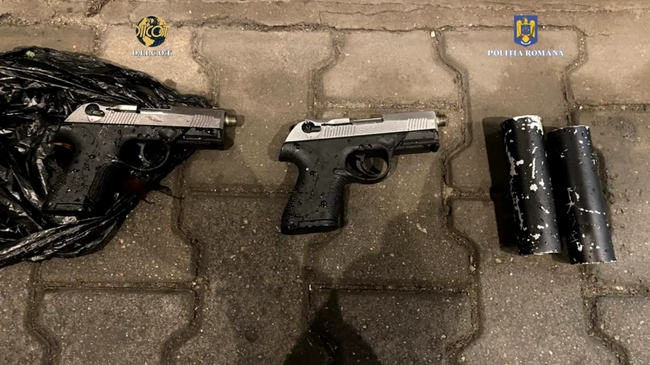 Contrabandă cu arme în Ilfov. Un turc prins în flagrant cu două PISTOALE LETALE