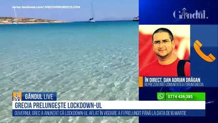 GÂNDUL LIVE. Dan Adrian Drăgan, reprezentant comunitatea Forum Grecia: Autoritățile elene ar trebui să comunice mai bine cu turiștii - VIDEO