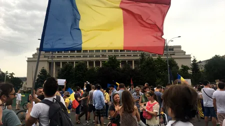 Câteva sute de oameni, la protestul 