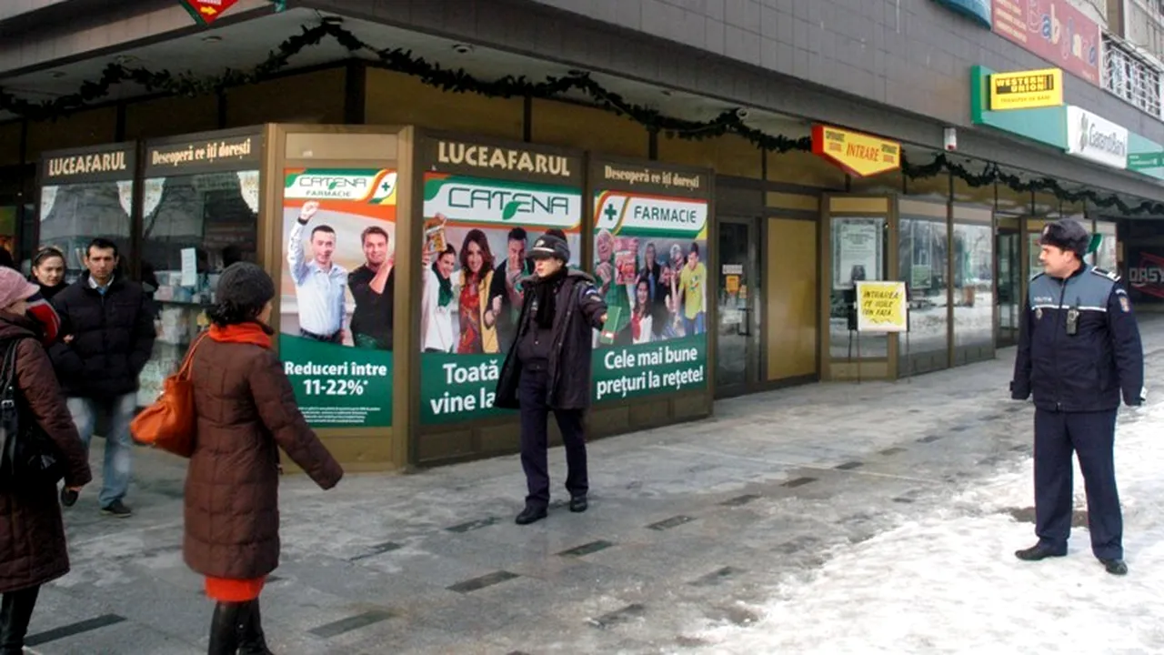 Jaf la un magazin de bijuterii dintr-un centru comercial din centrul Bacăului