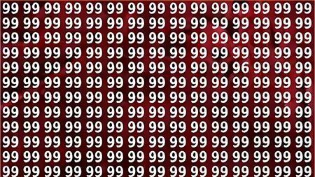 Iluzie optică virală | În doar 7 secunde, găsiți numărul 96 ascuns printre 99
