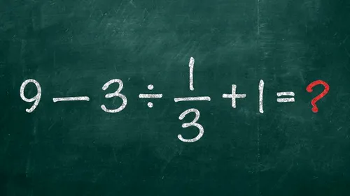 Test IQ cu 10 chichițe matematice | Prima: Cât face 9-3:1/3+1?