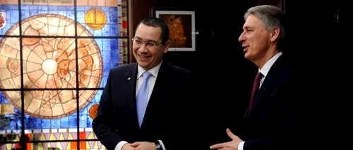 Ministrul britanic de Externe, în vizită la București. Ce a discutat Philip Hammond cu premierul Victor Ponta și președintele Klaus Iohannis