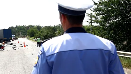 Trei autotrenuri, implicate într-un accident în lanț pe DN 1, traficul se desfășoară pe un sens