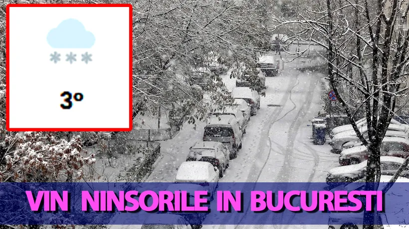 NINGE în București, peste câteva zile! Meteorologii EaseWeather anunță data exactă când vin ninsorile în Capitală