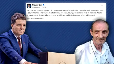 Președintele Nicușor Dan deplânge moartea unui președinte de bloc din București