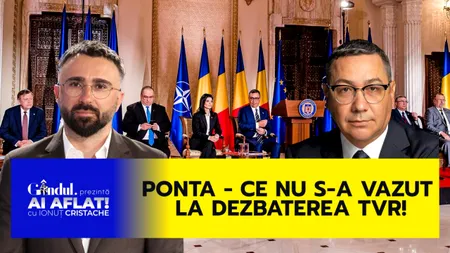 Victor Ponta | DETALII din CULISELE dezbaterii TVR | 