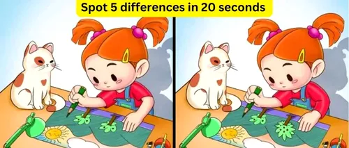 TEST IQ | Găsește 5 diferențe între cele două imagini în 20 de secunde! 99% din oameni nu vor putea face asta