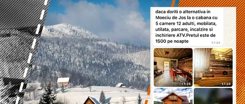 FOTO | Cabană ”fantomă” la munte. Cum a fost păcălită o femeie din București care a vrut să petreacă Revelionul cu prietenii în Moeciu