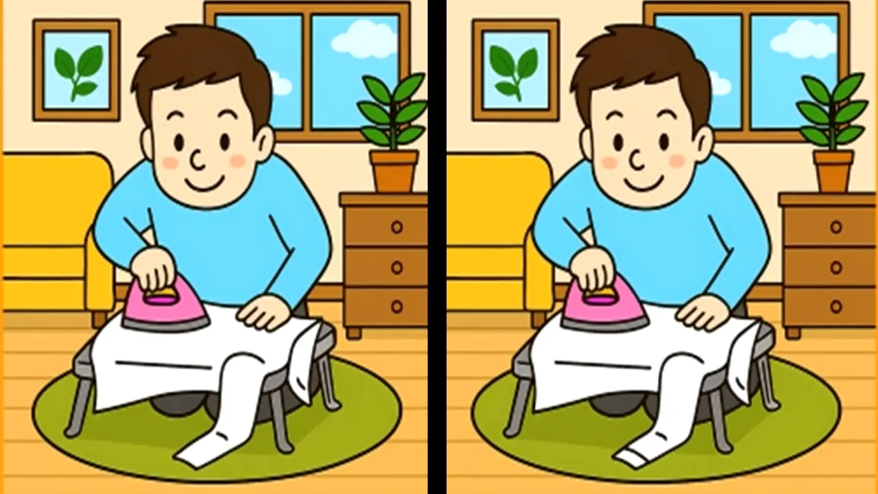 TEST de logică | Identificați toate cele 3 diferențe dintre acești doi băieți din imagine