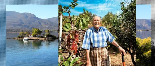 Povestea uluitoare a lui Stamatis, bărbatul care a păcălit MOARTEA timp de 45 de ani. Secretul lui: s-a mutat pe o insulă, în Grecia