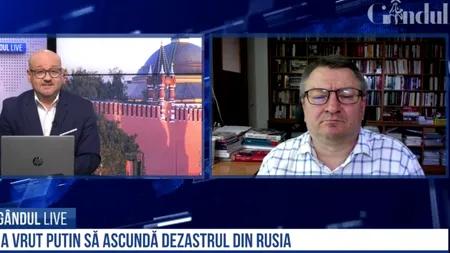 GÂNDUL LIVE. Armand Goșu, expert politic în statele postsovietice: „De ce a dispărut Putin în februarie? Dispare în situații pe care nu le poate controla”