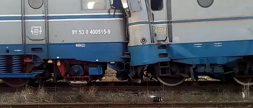 Un mecanic a murit după ce două locomotive s-au ciocnit frontal într-o stație CFR din România. Galerie FOTO