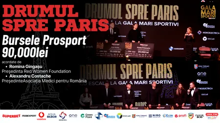 ProSport se gândește la viitor! Romina Gingașu a oferit 2 burse speciale a câte 20.000 de lei, iar Alexandru Costache 5 burse a câte 10.000 de lei