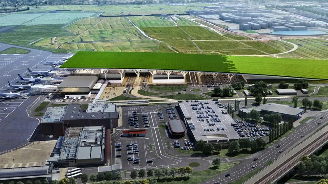 Inovație! Unde va fi primul aeroport din UE cu o podgorie pe acoperiș