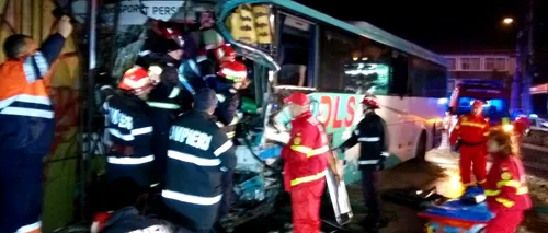 Șoferul unuia dintre autobuzele care s-au ciocnit în Pitești, în comă