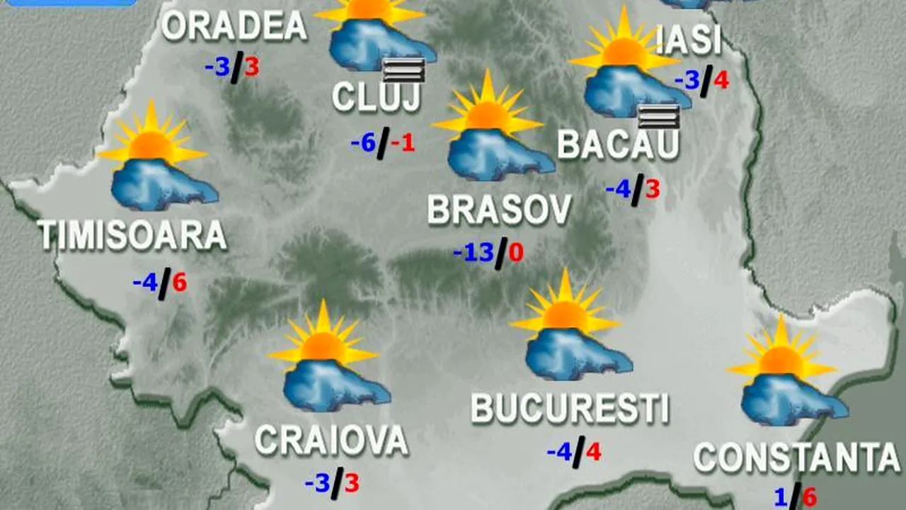 VREMEA. Prognoza meteo pentru 18 și 19 decembrie. Vremea va fi caldă pentru această perioadă
