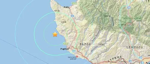 Cutremur de 5,6 grade pe scara Richter în Cipru, urmat de zece replici