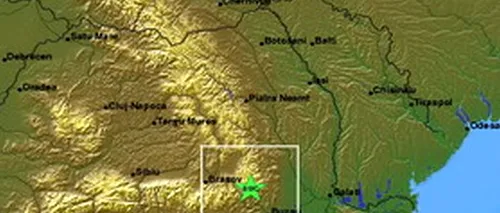 Trei cutremure s-au produs luni în zona Vrancea, cel mai mare - 3,3 grade