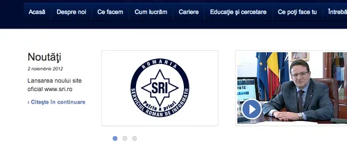 SRI își schimbă imaginea. Cum arată noul site al instituției. Mesajul șefului SRI George Maior