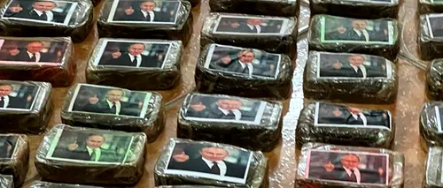 VIDEO | Captură de droguri cu etichetă Putin și valută de aproape un milion de euro la Iași. Marfa urma să fie livrată elevilor și studenților