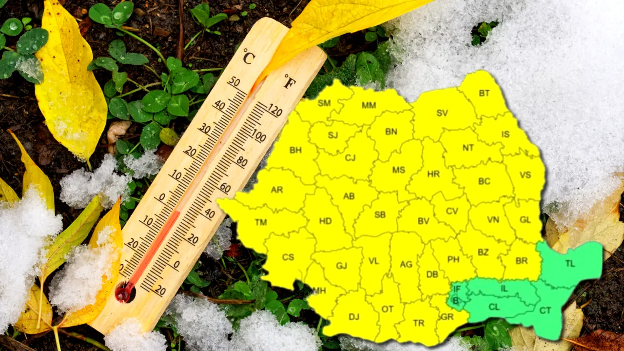 Prognoza ANM actualizată: cod galben de viscol și vânt puternic în majoritatea regiunilor țării. Cum va fi vremea în București