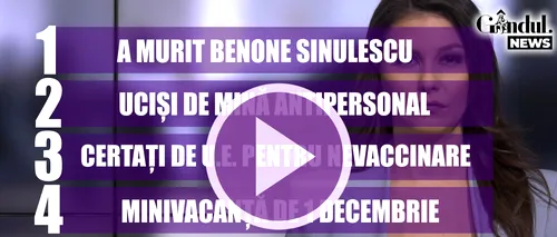 GÂNDUL NEWS. Benone Sinulescu a murit la 84 de ani (VIDEO)