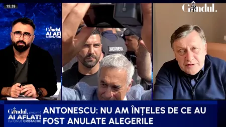Crin Antonescu: „Nu am înțeles de ce s-au ANULAT alegerile. Oamenii rămân cu ideea că li s-au luat voturile”