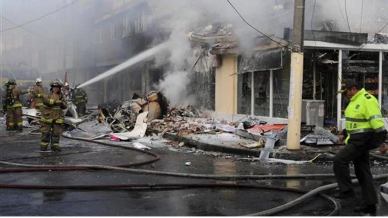 Cinci persoane au decedat în urma prăbușirii unui avion de mici dimensiuni în Columbia