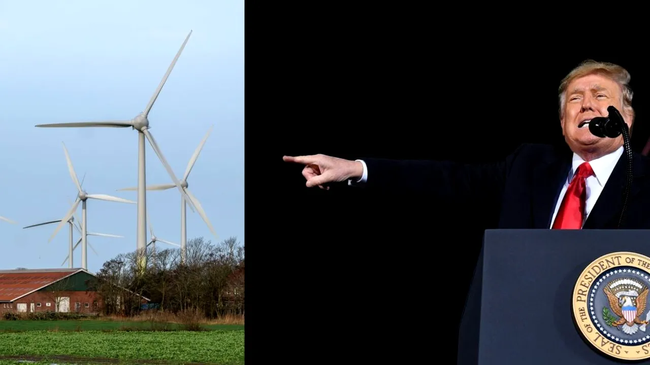 Trump declară RĂZBOI turbinelor eoliene: Nu se vor mai construi în mandatul meu. Acțiunile producătorilor din industrie scad la bursă