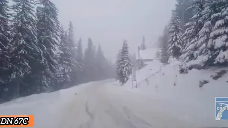 Viscol pe TRANSALPINA. Avertismentul drumarilor pentru zona montană a județului Gorj