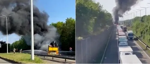 Un șofer român de TIR a devenit erou în Belgia, după ce l-a salvat pe un bărbat dintr-un camion în flăcări