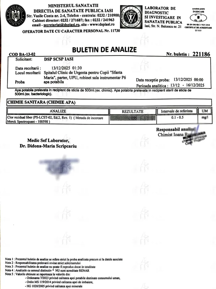 Situație periculoasă la Spitalul de Copii din Iași din cauza unei bacterii. Ce spun analizele