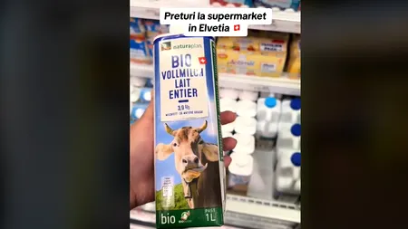 O româncă a filmat prețurile dintr-un supermarket din Elveția: „Sunt MAI MICI decât în România. Noi avem salariu 800 de euro, ei 8.000”