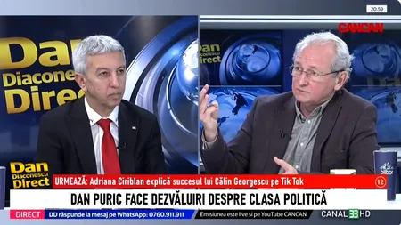 Dan Puric: „Călin GEORGESCU n-a ieșit din cursă, el a fost votat”