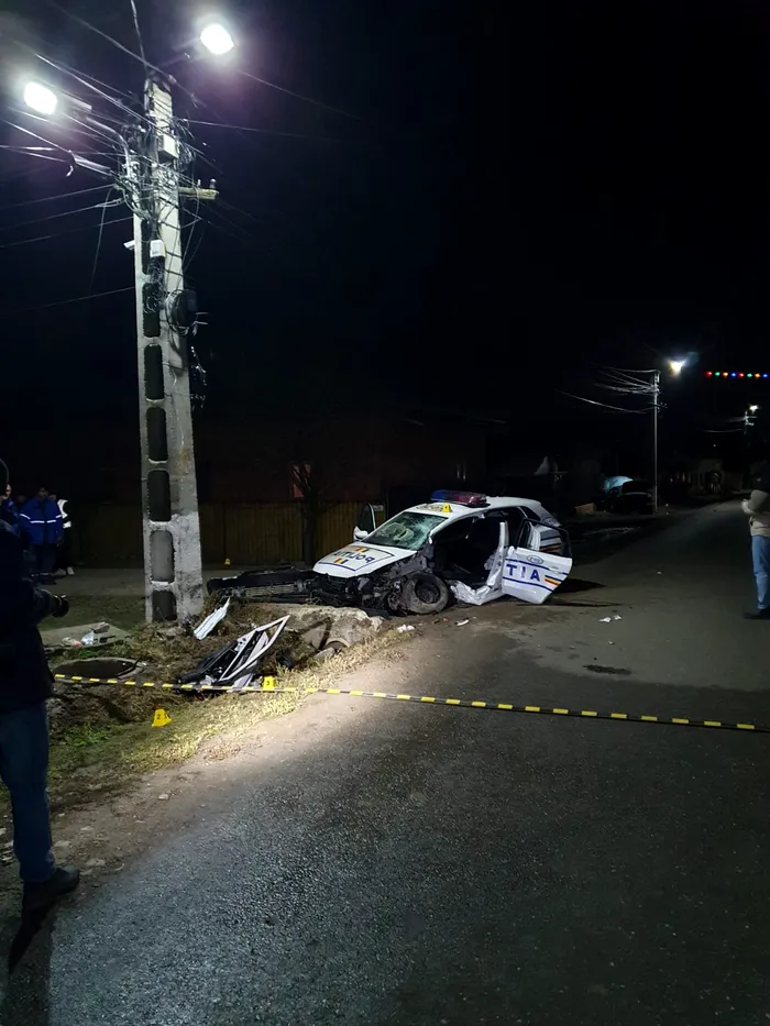 Autospeciala de Poliție implicată în accident / Sursa foto: IPJ Buzău