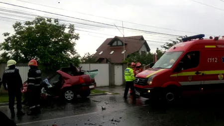 Acccident grav lângă București: o persoană a murit și șapte au fost rănite după ce un șofer a intrat într-un microbuz 
