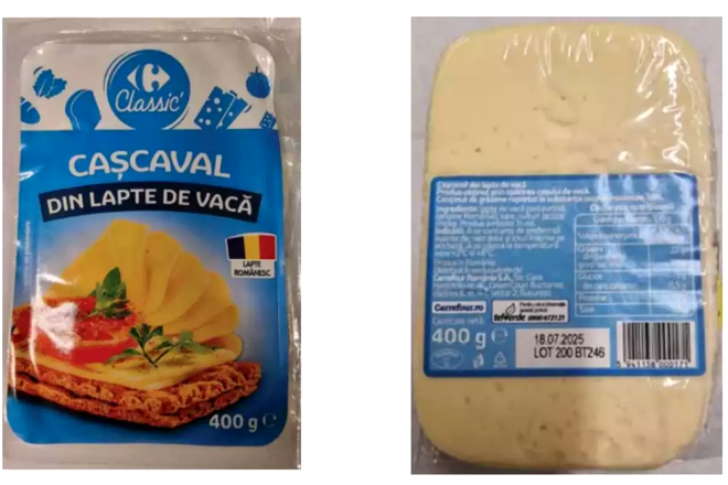  Caşcaval cu o bacterie periculoasă, retras de la vânzare din magazinele Carrefour