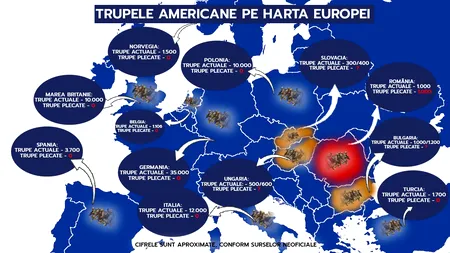 Întrebarea care dă fiori: ce trupe retrag americanii din Europa? România pare cea mai afectată de decizie. Gândul prezintă harta efectivelor americane de pe bătrânul continent. Ce știm până acum