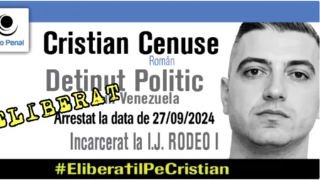 Cine este românul Cristian Cenușe, deținut politic în Venezuela și eliberat după mai bine de un an de detenție