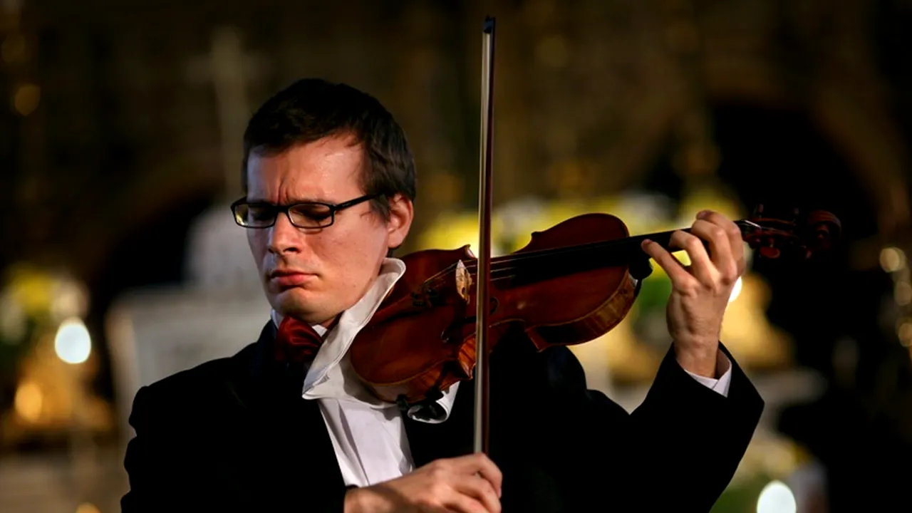 Violonistul Alexandru Tomescu și actorul Mircea Albulescu, împreună pe scena Sălii Radio