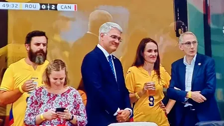 Reacția Jandarmeriei, după ce Oana Țoiu a apărut cu un pahar de bere în mână, la partida România-Canada