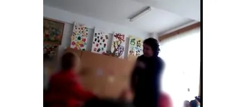 Anchetă în cazul educatoarei din Vrancea, care a fost filmată în timp ce lovea copiii în sala de clasă 