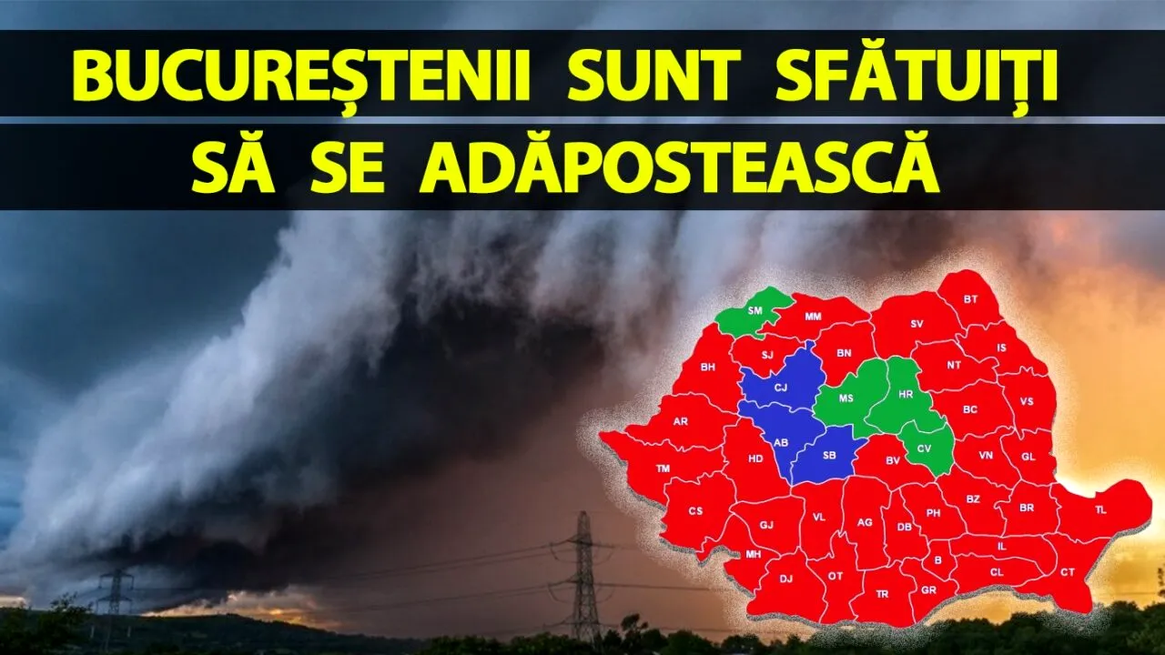Meteorologii ACCUWEATHER anunță că vremea se schimbă brusc în România. Bucureștenii sunt sfătuiți să se adăpostească